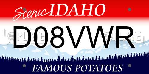 D08VWR Idaho License Plate