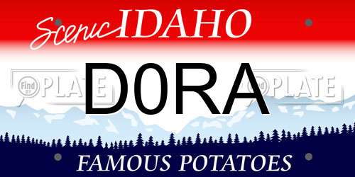 D0RA Idaho License Plate
