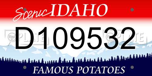 D109532 Idaho License Plate