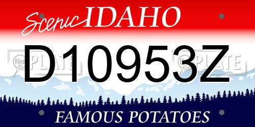 D10953Z Idaho License Plate