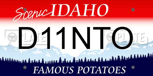D11NTO Idaho License Plate