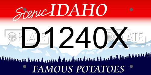 D1240X Idaho License Plate