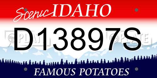D13897S Idaho License Plate
