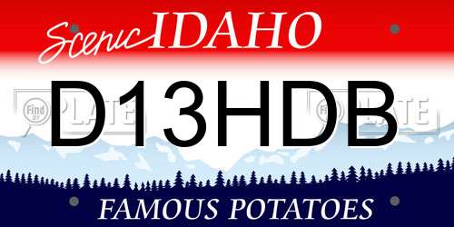 D13HDB Idaho License Plate