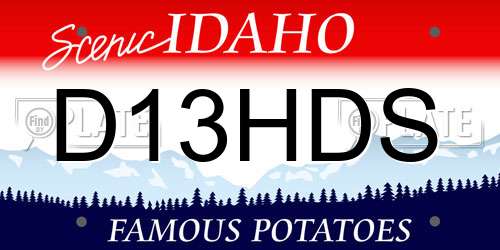 D13HDS Idaho License Plate