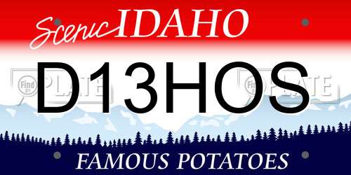 D13HOS Idaho License Plate
