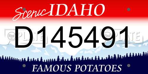 D145491 Idaho License Plate