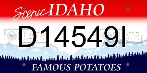D14549I Idaho License Plate