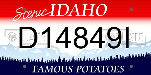 D14849I Idaho License Plate