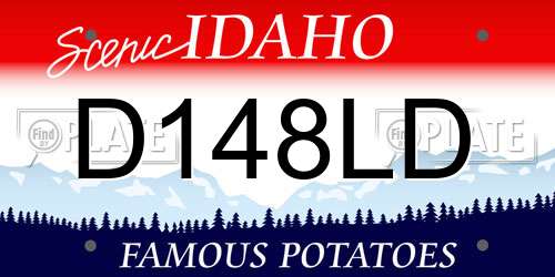 D148LD Idaho License Plate