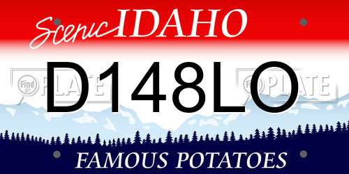 D148LO Idaho License Plate