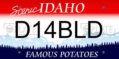 D14BLD Idaho License Plate