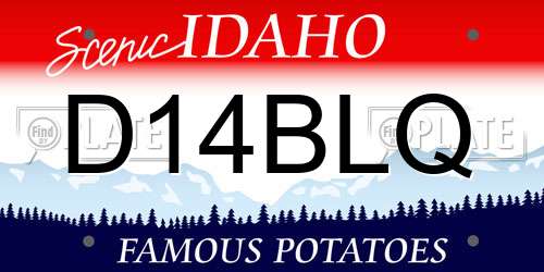 D14BLQ Idaho License Plate