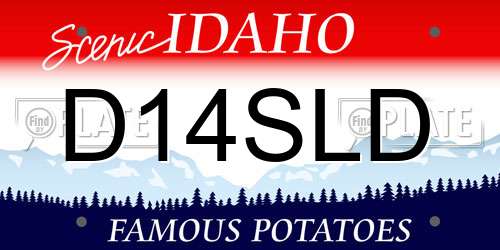 D14SLD Idaho License Plate
