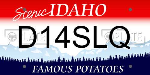 D14SLQ Idaho License Plate