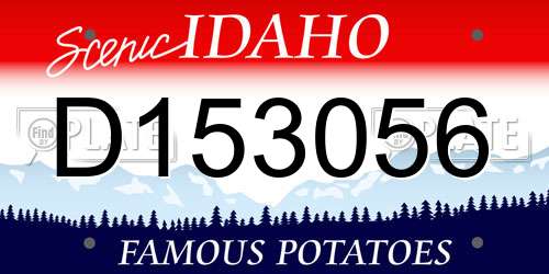 D153056 Idaho License Plate