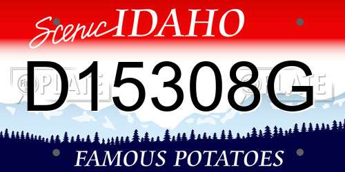 D15308G Idaho License Plate