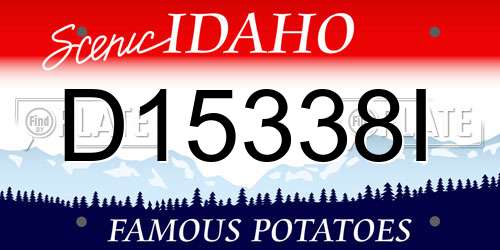 D15338I Idaho License Plate