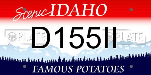 D155II Idaho License Plate