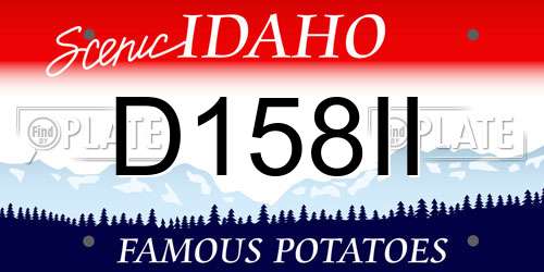 D158II Idaho License Plate