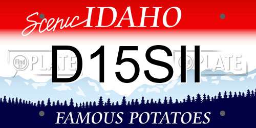 D15SII Idaho License Plate
