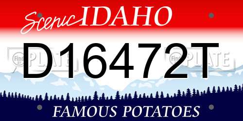 D16472T Idaho License Plate