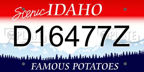 D16477Z Idaho License Plate