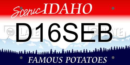 D16SEB Idaho License Plate