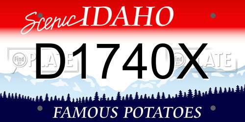 D1740X Idaho License Plate