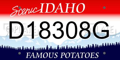 D18308G Idaho License Plate