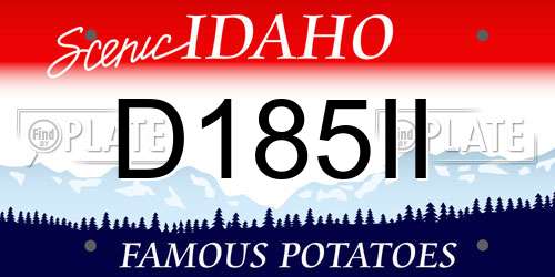 D185II Idaho License Plate