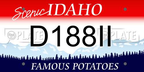 D188II Idaho License Plate
