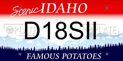 D18SII Idaho License Plate