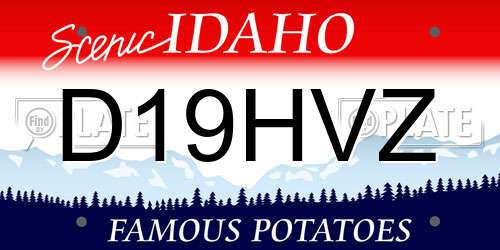D19HVZ Idaho License Plate