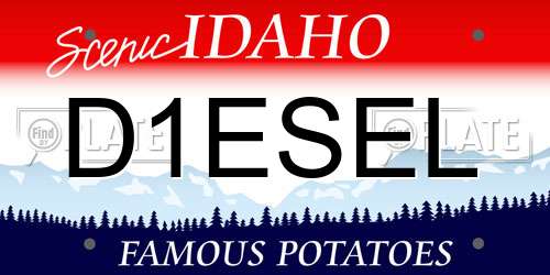 D1ESEL Idaho License Plate