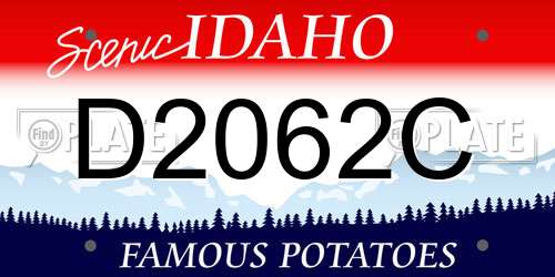 D2062C Idaho License Plate