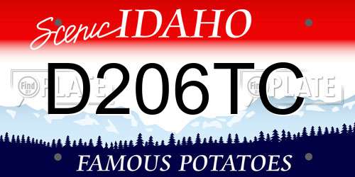 D206TC Idaho License Plate