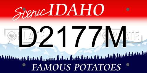 D2177M Idaho License Plate