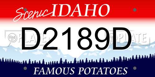 D2189D Idaho License Plate