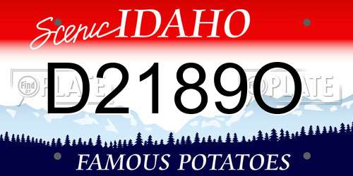 D2189O Idaho License Plate