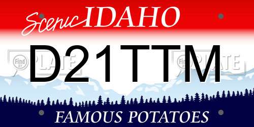 D21TTM Idaho License Plate