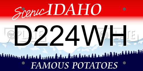 D224WH Idaho License Plate
