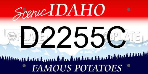 D2255C Idaho License Plate