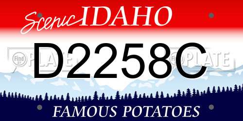 D2258C Idaho License Plate