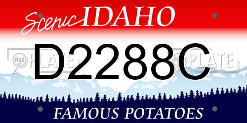 D2288C Idaho License Plate