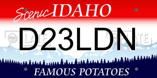 D23LDN Idaho License Plate