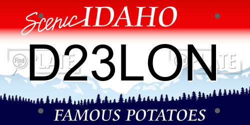 D23LON Idaho License Plate