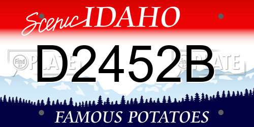 D2452B Idaho License Plate
