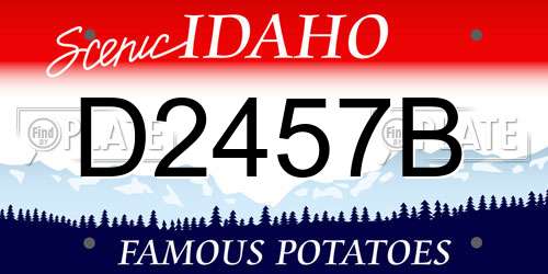 D2457B Idaho License Plate