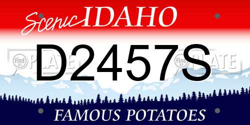 D2457S Idaho License Plate